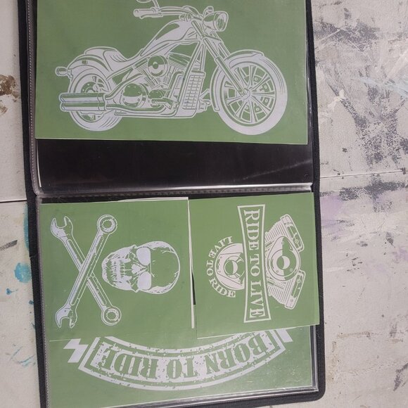 Bundle 7 ~ Reusable Silk Screen Stencils ~ 10 x 13 Binder ~Mom, Dad, Pets - Picture 7 of 16